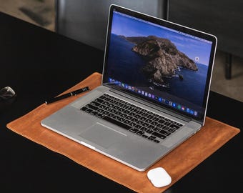 100% Genuine leather desk mat, Full-grain leather desk mat,Custom leather desk mat,Monogrammed desk mat,Leather mouse pad,Engraved mouse pad
