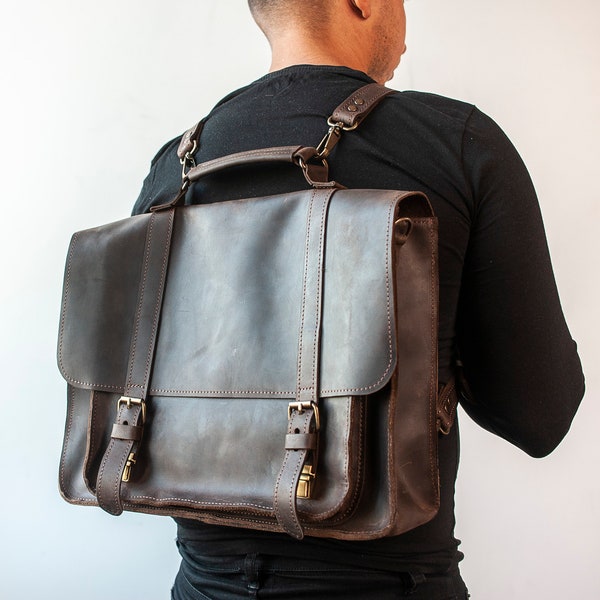 Briefcase bag,Briefcase backpack,Leather briefcase,Computer bag,Briefcase personalized,Macbook bag,Lawyer briefcase,Work bag husband gift