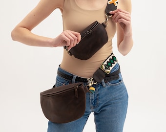 Bauchtasche für Frauen,Gürteltasche Frauen,Hüfttasche für Frauen,Fanny Pack Leder,Fanny Pack anpassbar