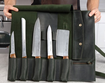 Custodia Magnetica Per Coltello Kiritsuke In Noce Nero – Fodero Protettivo In Legno Con Flanella (9 Pollici)