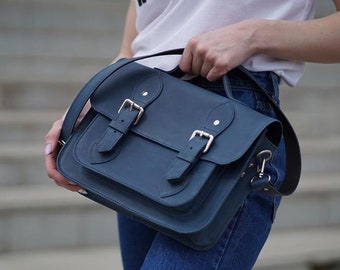 The Messenger Backpack - Oxblood & Navy, The Cambridge Satchel Co.