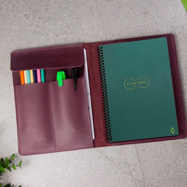 Rocketbook executive cover,Rocketbook cover letter,Rocketbook a4,Leather rocketbook,Leather refillable journal,Leather journal cover