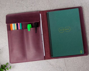 Rocketbook executive cover,Rocketbook cover letter,Rocketbook a4,Leather rocketbook,Leather refillable journal,Leather journal cover