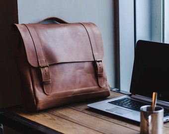 Grande borsa in pelle,Borsa per laptop in pelle,Brown messenger,Shoulder bag men,Borsa per laptop da 15 pollici,Borsa per laptop 13 in,Borsa messenger uomo,Borsa per laptop da uomo