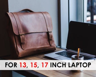 men's 15 inch leather laptop bag