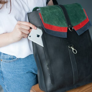 Women backpack,Leather laptop bag,Black backpack,Computer backpack,Women work bag,Waterproof backpack,Girls backpack,Laptop bags women image 1