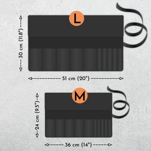 パーソナライズされたペンケース、革製ペンホルダー、革製ペンロール、ブラシロール、ペンオーガナイザーレザー、ペイントブラシケース、画家へのギフト 画像 3