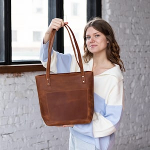 Leather tote bags for women,Tote bag,large leather tote bag,Brown leather tote,Laptop bag,Tote bag with pockets,Leather gifts for her
