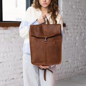 Backpack purse leather,Backpack purse women,Stylish backpack,City backpack,Cognac leather backpack,Personalized backpack,Work backpack