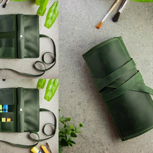Pencil pouch teacher,Pencil bag with pockets,Custom pencil case,Graphic artist gift,Pencil storage pouch image 8