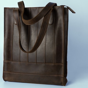 Leather tote bag with zipper, Leather laptop bag women, Zipper Tote Bag, Leather tote bag for women personalized, Leather tote
