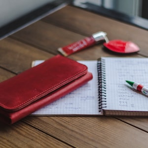 Cartera piel roja, Cartera piel mujer, Cartera piel mujer roja tarjetas, Cartera piel personalizada, carteras piel mujer, cartera mujer