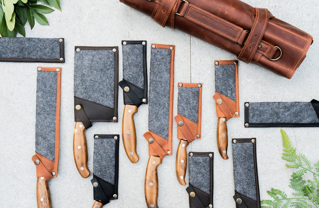 Leather Knife Cover,leather Knife Sheath,handmade Knife Sheath,chef