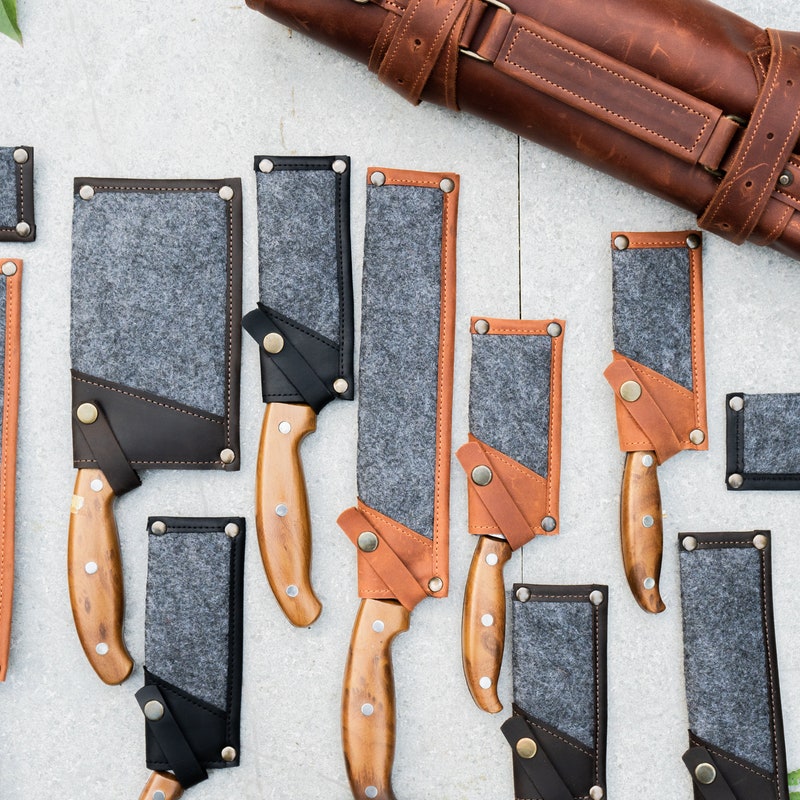 Leather knife cover,Leather knife sheath,Handmade knife sheath,Chef knife cover,Custom knife sheath,Kitchen knife cover,Bread knife cover