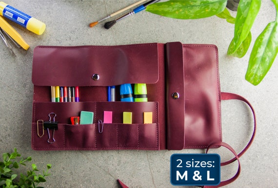 Pen case personalised,Leather pen case,Pen case pocket,Pen leather roll pouch,Leather pencil pouch,Paint brush roll,Artist pencil roll