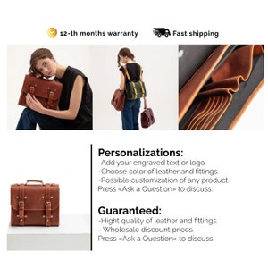 Cartera de cuero, bolso de mensajero mujer, regalo de novia, regalo para ella, bolso de cuero para computadora portátil de 13,15 pulgadas, maletín de cuero, bolsos para computadora portátil para mujeres imagen 10