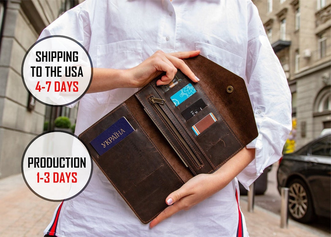 Leather Travel Organizer Wallet,personalized Travel Wallet,travel