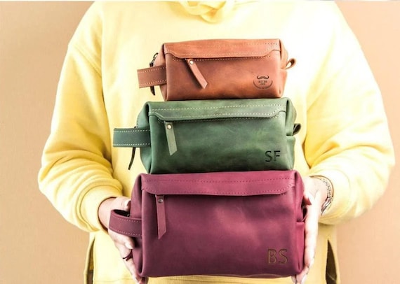 Neceser personalizado para hombre Neceser de cuero para hombre Kit dopp para hombre Kit dopp de cuero Neceser para hombre Etsy Mexico