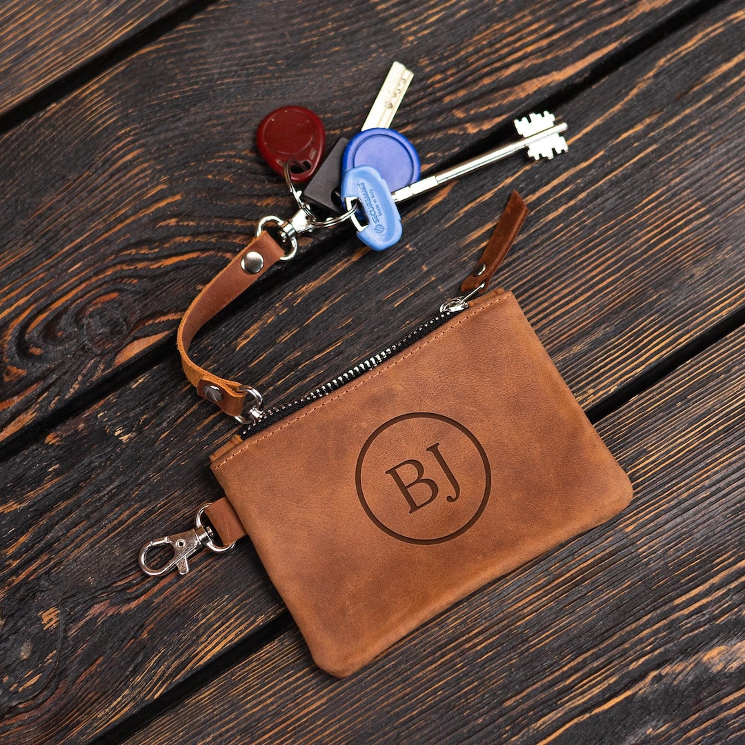 Small Zipper Pouch Keychain, Keychain Card Holder, Keychain Coin Pouch ...