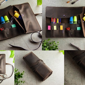 Pencil pouch teacher,Pencil bag with pockets,Custom pencil case,Graphic artist gift,Pencil storage pouch image 3