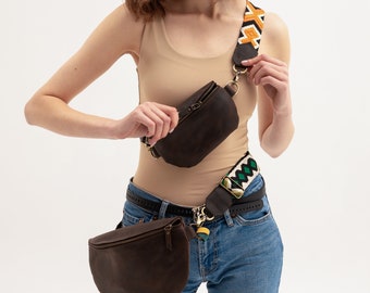 Hip bag, leather belt bag, leather hip bag, belt bag waist bag bum bag fanny bag leather Crossbody pouch