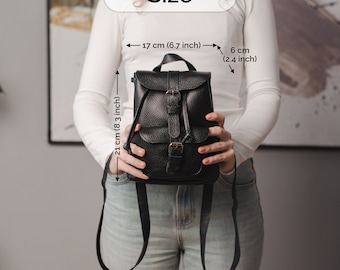 Leather Mini Backpack Women, Leather Mini Backpack Purse