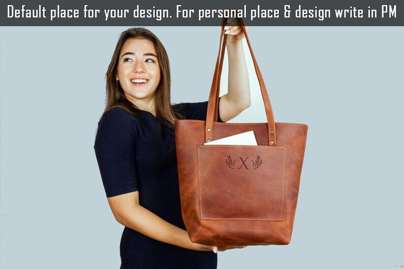 Leather tote bags for women,Tote bag,large leather tote bag,Brown leather tote,Laptop bag,Tote bag with pockets,Leather gifts for her image 4