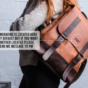 Women Backpack,Leather Backpack,Leather Rucksack,Brown Leather Rucksack,Laptop Rucksack image 4