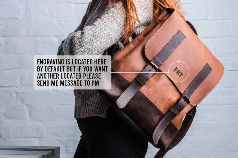Women Backpack,Leather Backpack,Leather Rucksack,Brown Leather Rucksack,Laptop Rucksack image 4