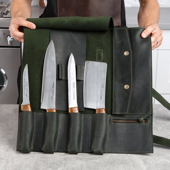 Personalized Chef Knife Bag,knife Roll,leather Knife Roll,chef Knife  Roll,leather Toll Roll,leather Roll,knife Roll Bag Name,knife Case 