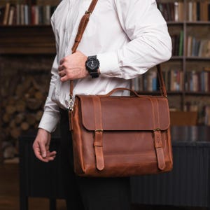 Bolso de cuero para hombre, Bolso de cuero para portátil para hombre, Bolso de cuero para portátil de 15,6 pulgadas, Bolso para portátil de hombre de 17 pulgadas, Bolso de cuero para portátil de 13 pulgadas