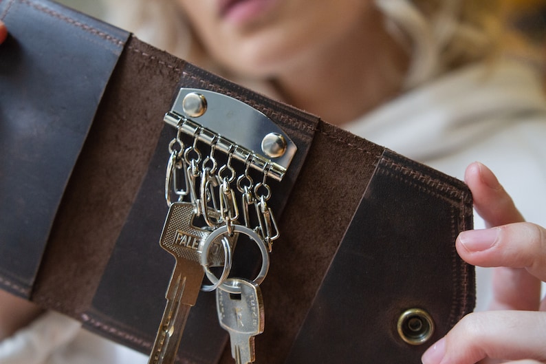 Key Case Key Wallet Leather Key Pouch Key Wallet for 6 - Etsy