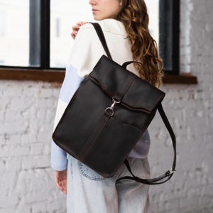 College backpack leather bag,Backpack women,Lapop backpack,Backpack with phone pocket,Black backpack,Rucksack,Leather laptop backpack