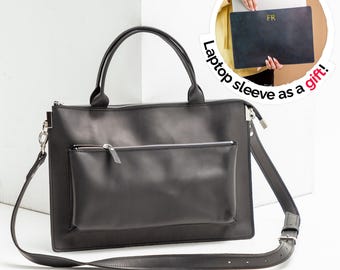 Laptop bag women,Leather laptop bag,16 inch laptop bag,Computer bag women,Laptop purse woman,Crossbody laptop bag,Monogram laptop bag