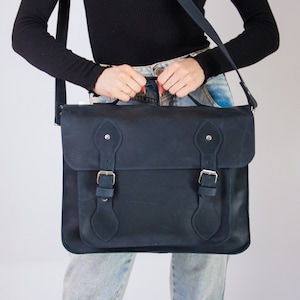 Cartera de cuero, bolso de mensajero mujer, regalo de novia, regalo para ella, bolso de cuero para computadora portátil de 13,15 pulgadas, maletín de cuero, bolsos para computadora portátil para mujeres imagen 9