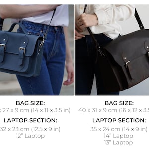 Cartera de cuero, bolso de mensajero mujer, regalo de novia, regalo para ella, bolso de cuero para computadora portátil de 13,15 pulgadas, maletín de cuero, bolsos para computadora portátil para mujeres imagen 8