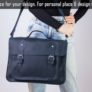 Cartera de cuero, bolso de mensajero mujer, regalo de novia, regalo para ella, bolso de cuero para computadora portátil de 13,15 pulgadas, maletín de cuero, bolsos para computadora portátil para mujeres imagen 7