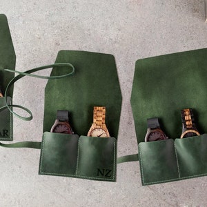 Porta orologi in pelle, Porta orologi per 6 orologi, Porta orologi astuccio, Porta orologi per 3 orologi, Porta orologi pieno fiore, Porta orologi da viaggio
