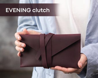 Cartera de mano para mujer, Cartera de mujer personalizada, Cartera de mano de cuero, Cartera de mano de cuero personalizada, Cartera de mano tipo sobre