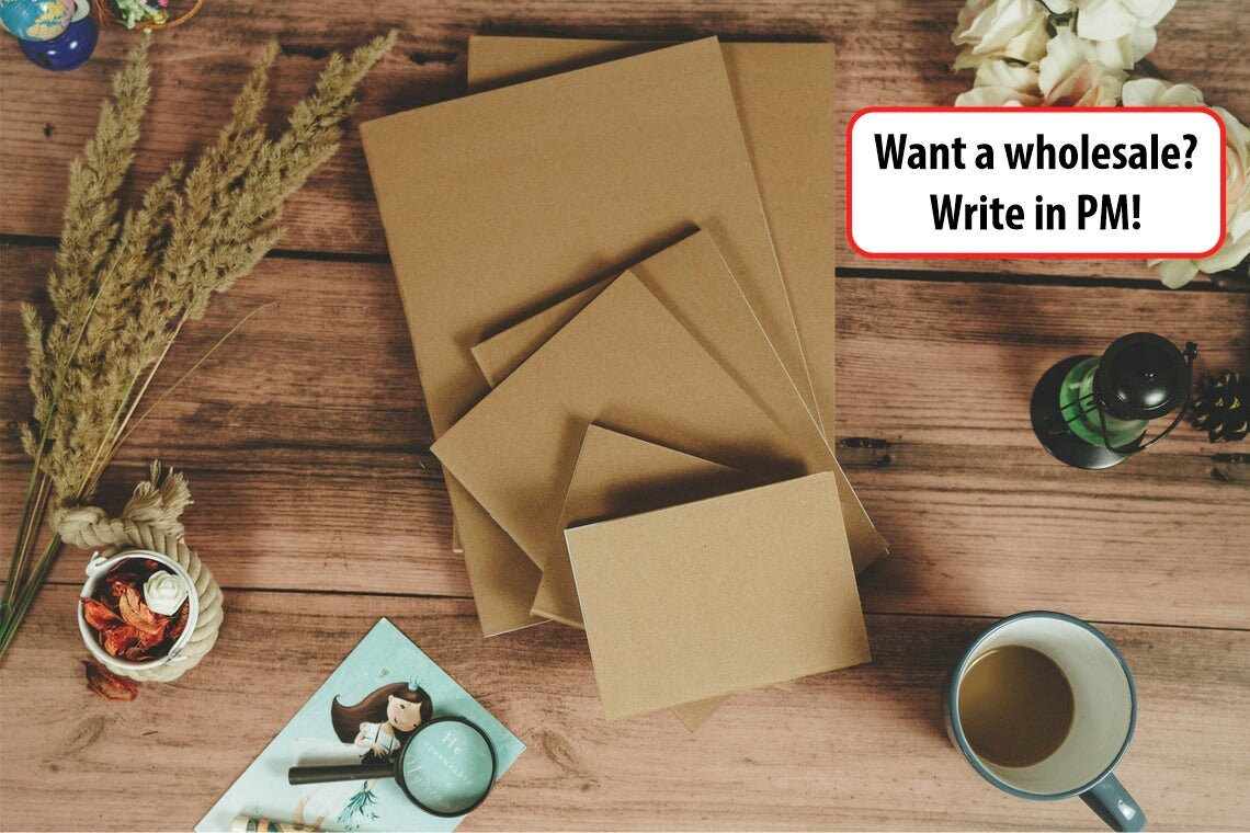Free personalize notebook, Travelers notebook insert, Bulk kraft notebooks, Kraft notebooks, a4, a5,  a6 travelers notebook, Notebooks