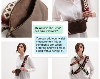 Hip Bag, Leather Belt Bag, Leather Hip Bag, Belt Bag Waist Bag Bum