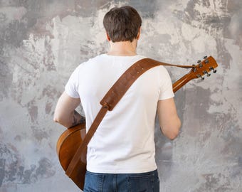 Correa de guitarra personalizada, regalo para músico, regalo para guitarrista, correa de guitarra de cuero, regalo para profesor de guitarra, correa de guitarra personalizada