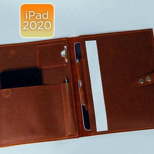 Ipad Leather Briefcaseipad Pro Portfolio Case With Iphone Etsy