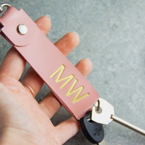 Llaveros de cuero para mujer, llavero de cuero personalizado, llavero personalizado para mujer, llavero de cuero personalizado, pulsera de llavero de cuero