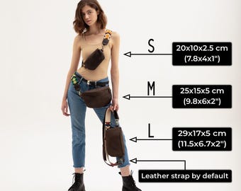 Hip Bag, Leather Belt Bag, Leather Hip Bag, Belt Bag Waist Bag Bum