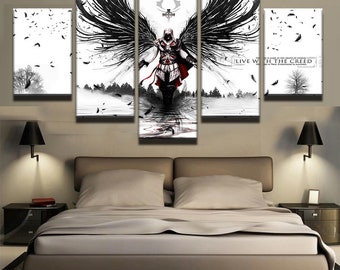 Assassins Creed 2 Ezio Art Canvas Wall Poster 3 sizes inches Wall Picture Assassins Creed cosplay