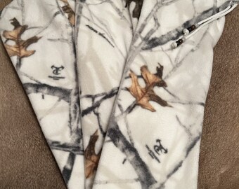 72" White Camo Soft Fleece Sock/Sleeve/Case Longbow or Recuver Traditional Archery