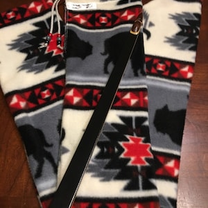 62" Buffalo Aztec Soft Fleece Sock/Sleeve/Case Longbow or Recuver Traditional Archery