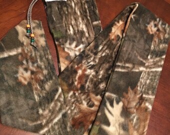 Green Camo Bow Sock, Sleeve, Case Order to fit your Bow. Hunting Archery Traditional