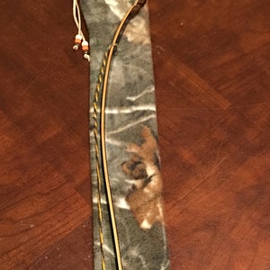 80&quot;x3.5&quot; Green Camo Soft Fleece Sock/Sleeve/Case Recuver or Longbow Traditional Archery Hunting Gear